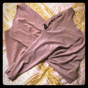 Italian design knit v-neck top